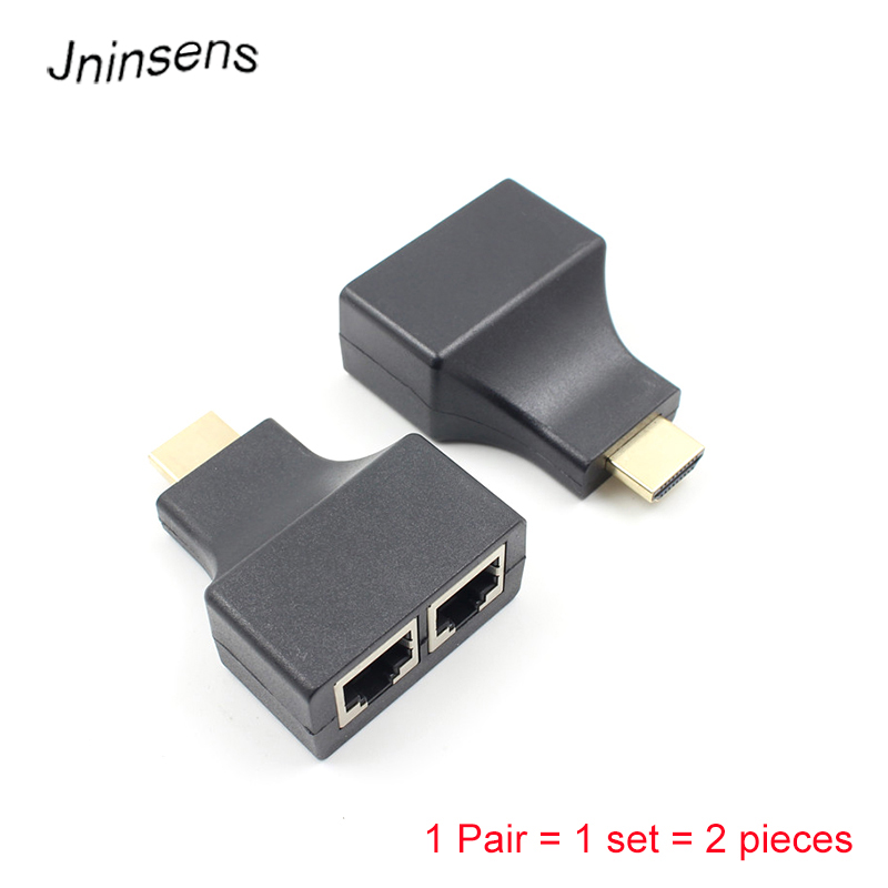 2 pcs/set To Dual Ports RJ45 Network Cable Extender Over by Cat5e/Cat6 Cables 1080p For HDTV HDPC PS3 STB 30m
2 pcs/set To Dual Ports RJ45 Network Cable Extender Over by Cat5e/Cat6 Cables 1080p For HDTV HDPC PS3 STB 30m