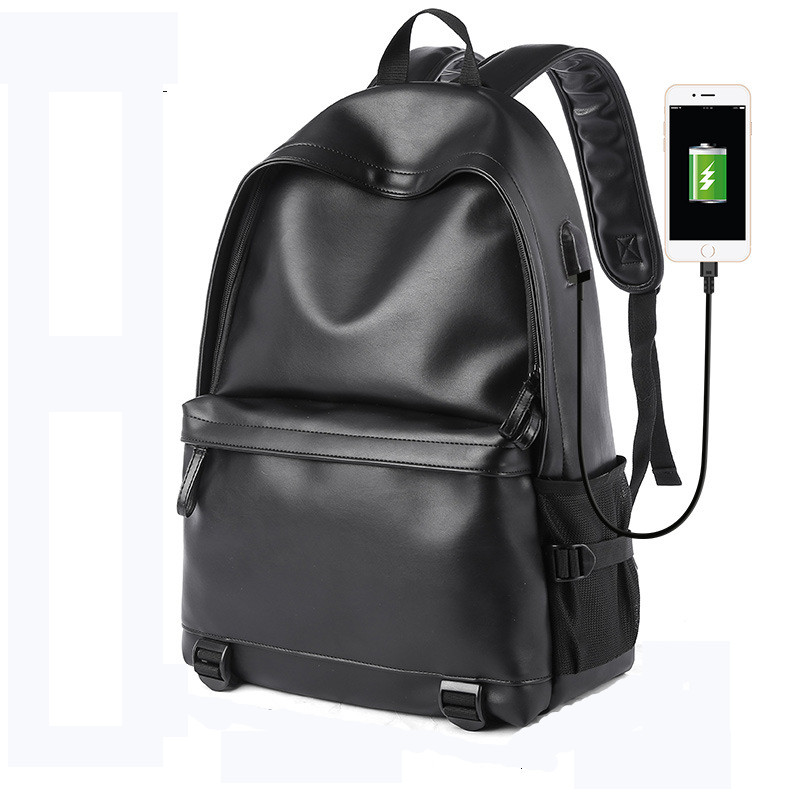 Men Leather Backpack USB charging Anti-theft Bolsas Mochila Large Boy Schoolbag Travel Bag School Backpack Black Bagpack
Men Leather Backpack USB charging Anti-theft Bolsas Mochila Large Boy Schoolbag Travel Bag School Backpack Black Bagpack