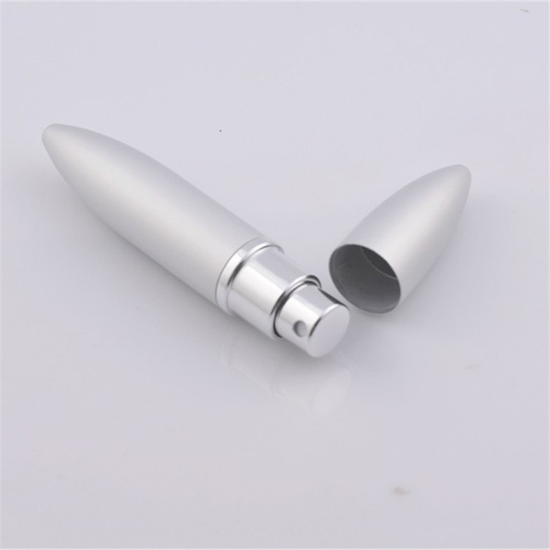 1Pieces 5ML 6ML Mini Portable Silver Ring Metal Refillable Perfume Bottle With Spray&6CC Empty Cosmetic Containers Free Shipping