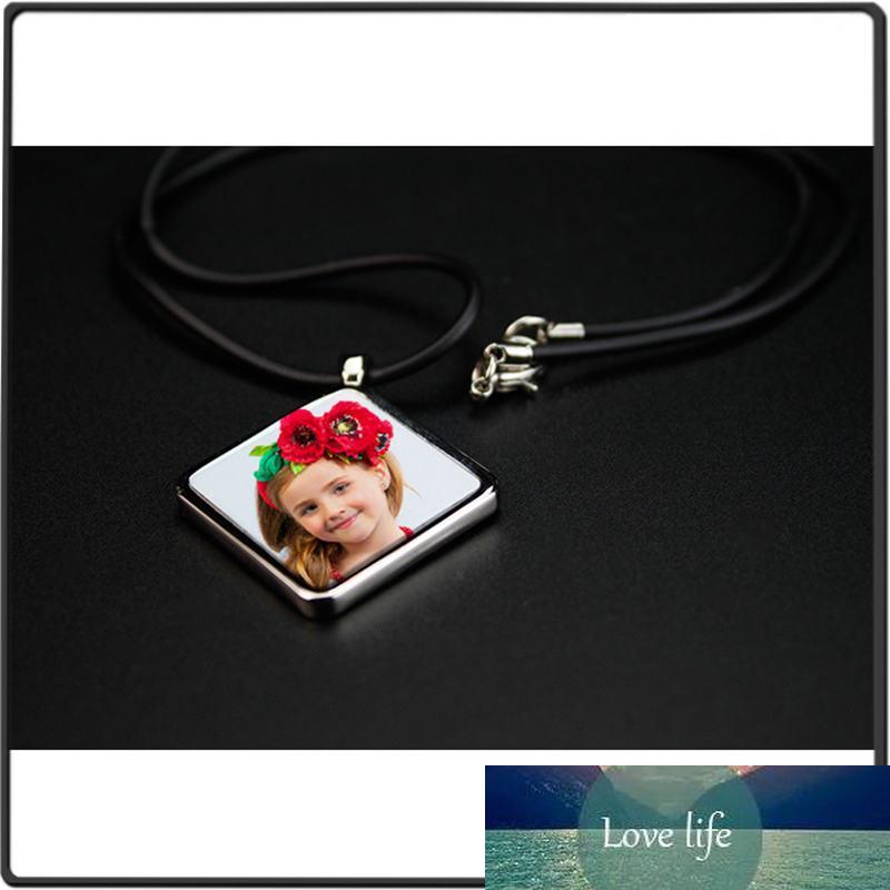 rhombus blank necklace pendant for sublimation rectangle square blank necklaces pendants for heat Transfer factory wholesale price