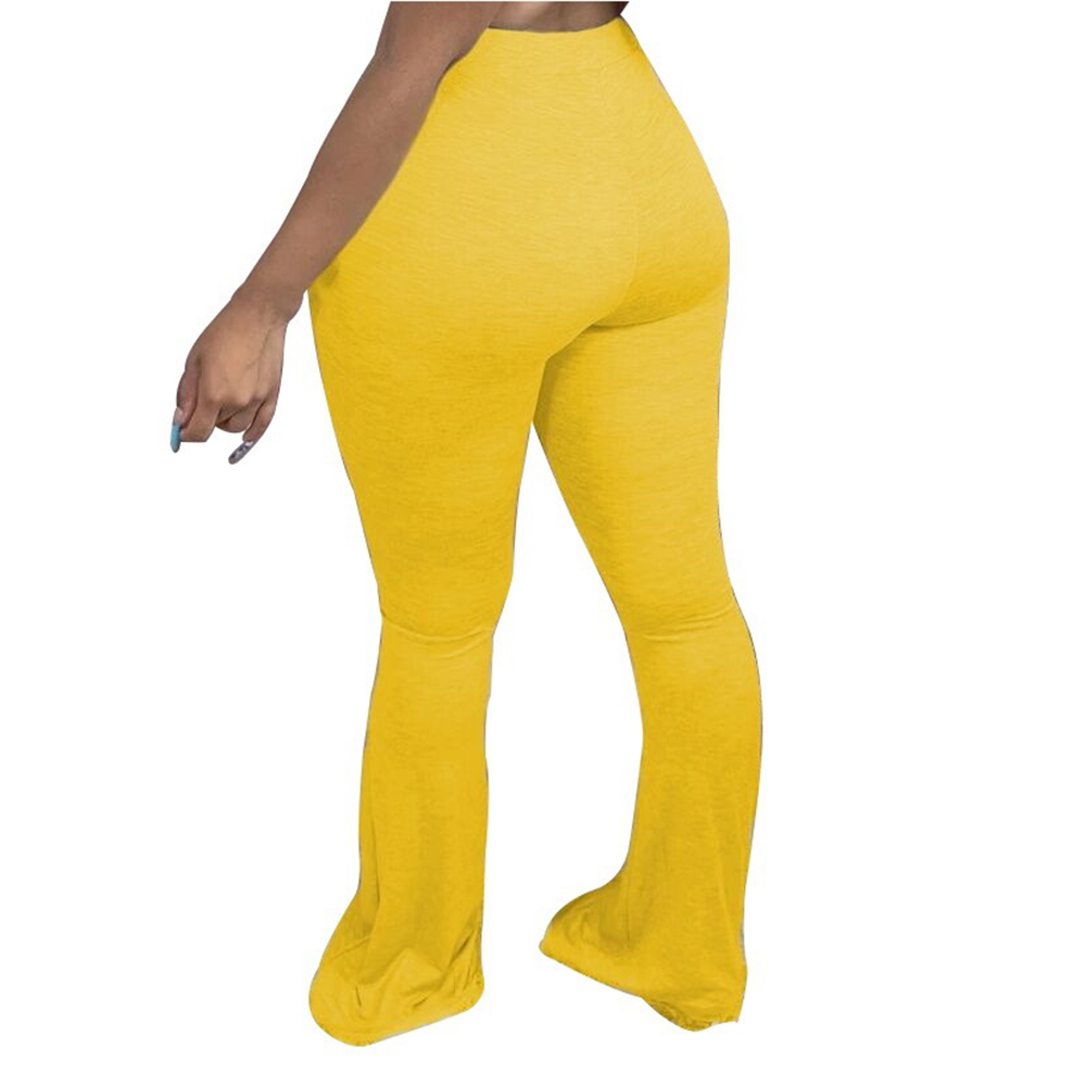 Women Pants Casual Plus Size Woman Elastic Wide Leg Flare Pants Leggings High Waist Trousers Bell Bottom Draped Jogger Pants Sweatpants