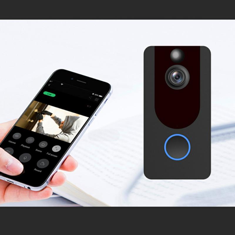 V7 HD 1080P Smart WiFi Video Doorbell Camera Visual Intercom Night View IP Door Bell Wireless Security Camera