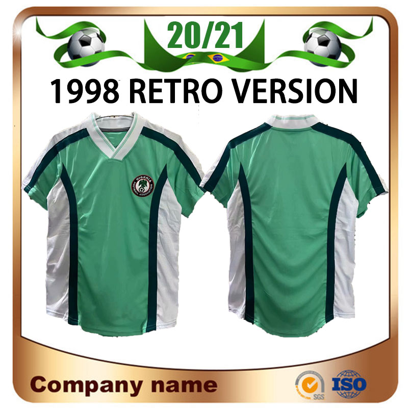 1998 Retro Edition #10O KOCHA Soccer Jersey Home #4 KANU #6 WEST #9 YEKINI Shirts #15 OLISEH Short sleeved football uniforms, 1998 home retro edition
1998 Retro Edition #10O KOCHA Soccer Jersey Home #4 KANU #6 WEST #9 YEKINI Shirts #15 OLISEH Short sleeved football uniforms, 1998 home retro edition
