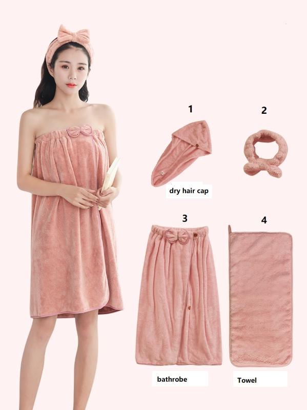 Women girl Flannel home BathRobe Solid bow lady bath robe Super Absorbent bath towel dry fast large size nightrobe, 06
Women girl Flannel home BathRobe Solid bow lady bath robe Super Absorbent bath towel dry fast large size nightrobe, 06