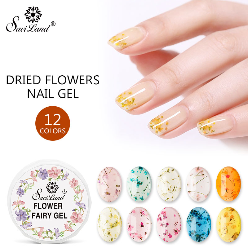 SAVILAND Dried Flower Fairy Nail Gel Polish Floral UV Nail Art Manicure Gel 3D DIY Desgin Natural Fairy Polish, 01
SAVILAND Dried Flower Fairy Nail Gel Polish Floral UV Nail Art Manicure Gel 3D DIY Desgin Natural Fairy Polish, 01