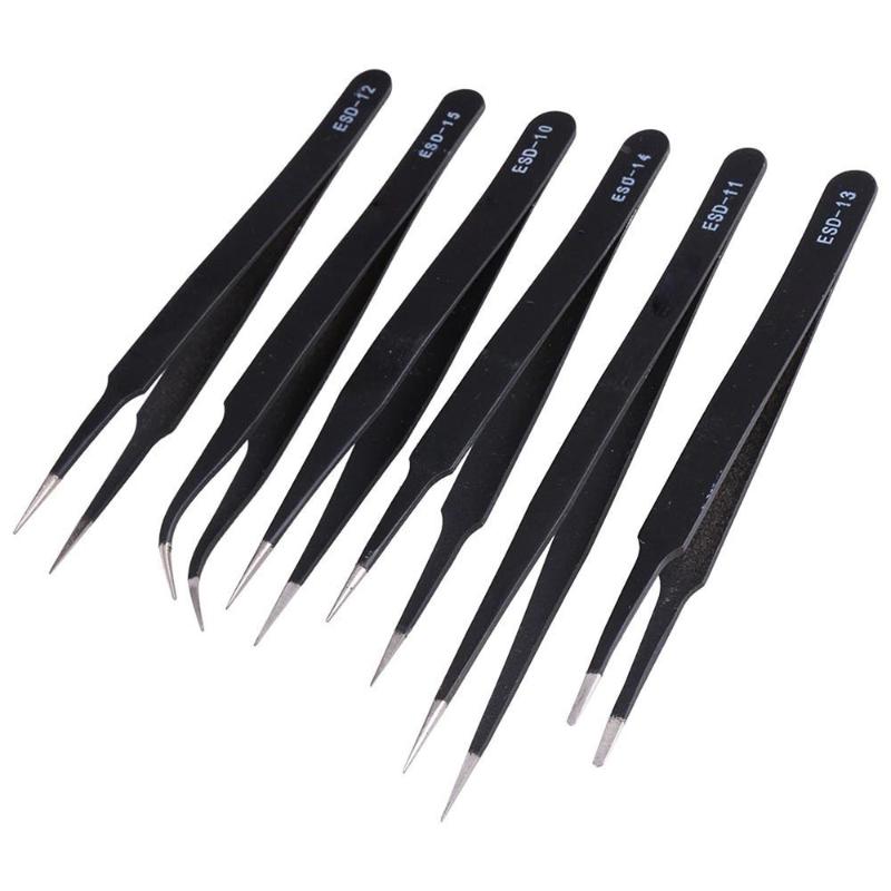 SMD BGA Reworking Soldering Hand Tools ESD 10 to 15 Stainless Steel Anti-static Tweezers For Computer Bga Repair Maintenance
SMD BGA Reworking Soldering Hand Tools ESD 10 to 15 Stainless Steel Anti-static Tweezers For Computer Bga Repair Maintenance