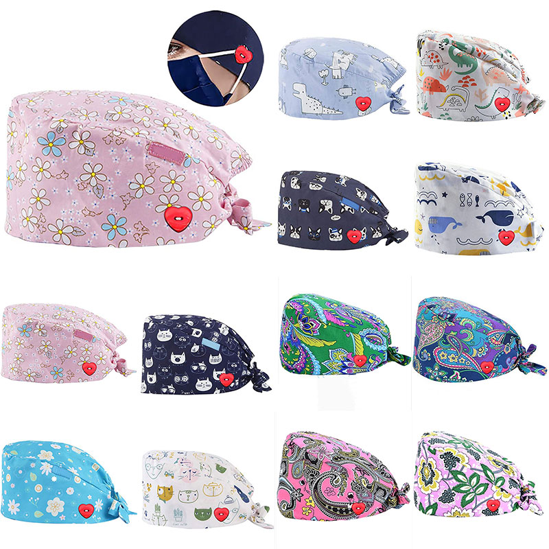 Beanie/Skull Caps Cartoon Printing Cotton Elastic Bbeauty Salon Work Hats Lab Men&Women Pet Grooming Tieback Wholesale Summer
Beanie/Skull Caps Cartoon Printing Cotton Elastic Bbeauty Salon Work Hats Lab Men&Women Pet Grooming Tieback Wholesale Summer