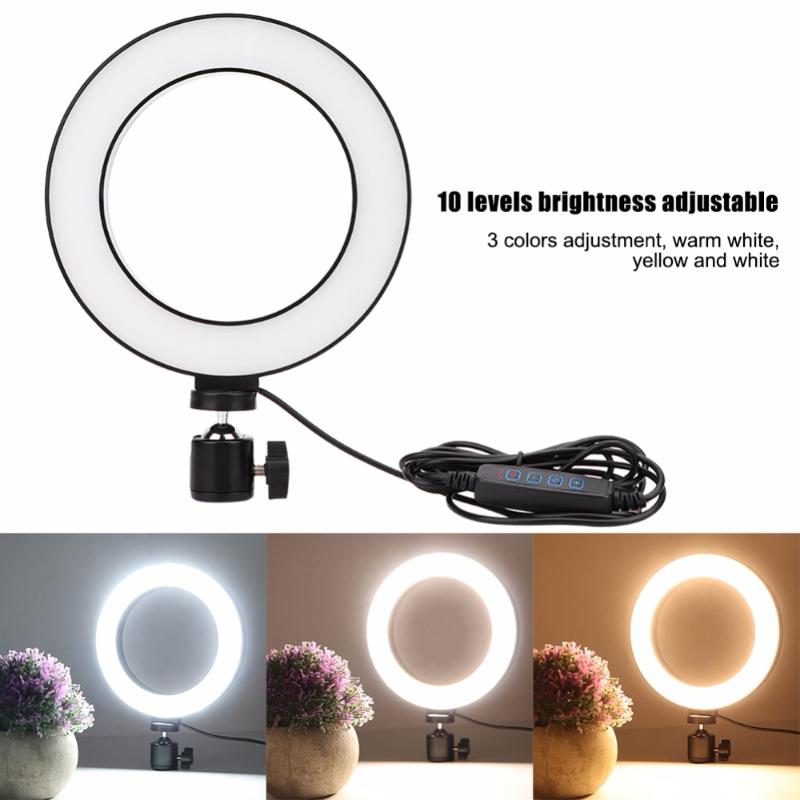 6 inch LED Ring Light Selfie Fill Lamp 10 Levels Brightness Dimmable 3 Light Modes for Living Broadcast/Photography/Recording
6 inch LED Ring Light Selfie Fill Lamp 10 Levels Brightness Dimmable 3 Light Modes for Living Broadcast/Photography/Recording
