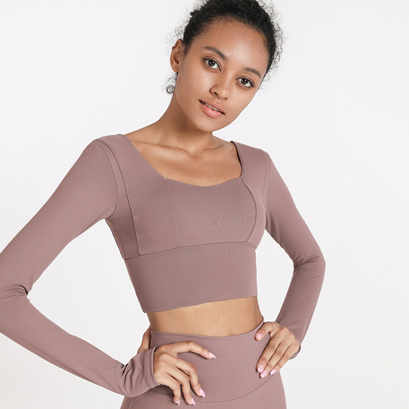 Beauty Back Quick-drying Sports Long-Sleeved T-shirt Tight-fitting Stretch Fitness Suit with Chest Pad Yoga Tops Female Shirt, Black
Beauty Back Quick-drying Sports Long-Sleeved T-shirt Tight-fitting Stretch Fitness Suit with Chest Pad Yoga Tops Female Shirt, Black