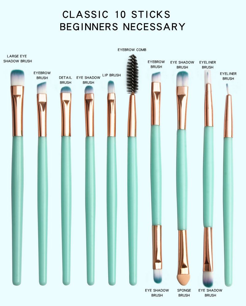 MAANGE 10 pcs/lot Makeup Brushes Set For Eye shadow eyeliner mascara Make Up Brush set Tools