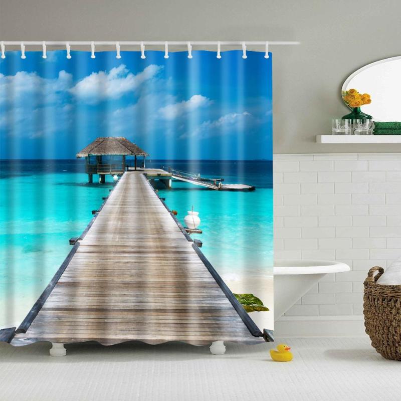 Waterproof Thicken Polyester 3D Shower Curtain Summer Blue Ocean Mildew Proof Bath Tub Curtain with 12 pcs Hooks
Waterproof Thicken Polyester 3D Shower Curtain Summer Blue Ocean Mildew Proof Bath Tub Curtain with 12 pcs Hooks