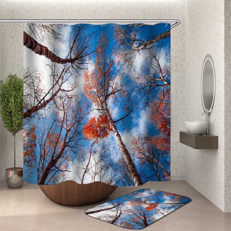 blue sky tree bathroom curtain shower polyester fabric curtain for bathroom drop shipping bath
blue sky tree bathroom curtain shower polyester fabric curtain for bathroom drop shipping bath