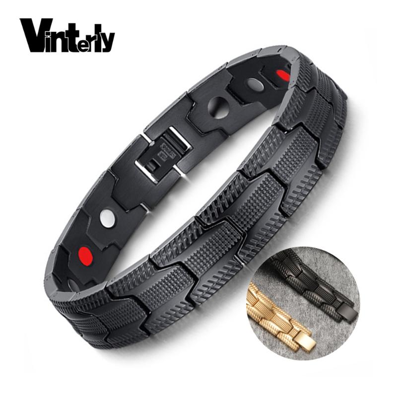 Vinterly Black Men Bracelet Hand Chain Health Energy Germanium Magnetic Bracelet Male Stainless Steel Bracelets for Men Jewelry
Vinterly Black Men Bracelet Hand Chain Health Energy Germanium Magnetic Bracelet Male Stainless Steel Bracelets for Men Jewelry