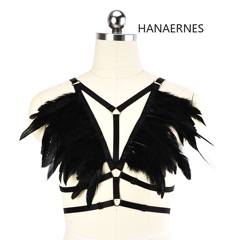 Woman big feather sexy suspender cage bra shoulder feather elastic adjustable underwear bandage hollow corset top, Hana-o729
Woman big feather sexy suspender cage bra shoulder feather elastic adjustable underwear bandage hollow corset top, Hana-o729