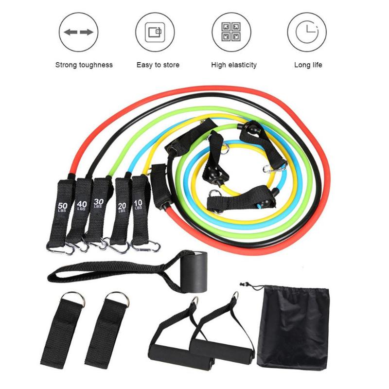 150lbs Elastic Resistance Bands Powerful Upgrade Pull Rope Fitness 11pcs Rally Device Muscle Training Multi-Function Family Set
150lbs Elastic Resistance Bands Powerful Upgrade Pull Rope Fitness 11pcs Rally Device Muscle Training Multi-Function Family Set