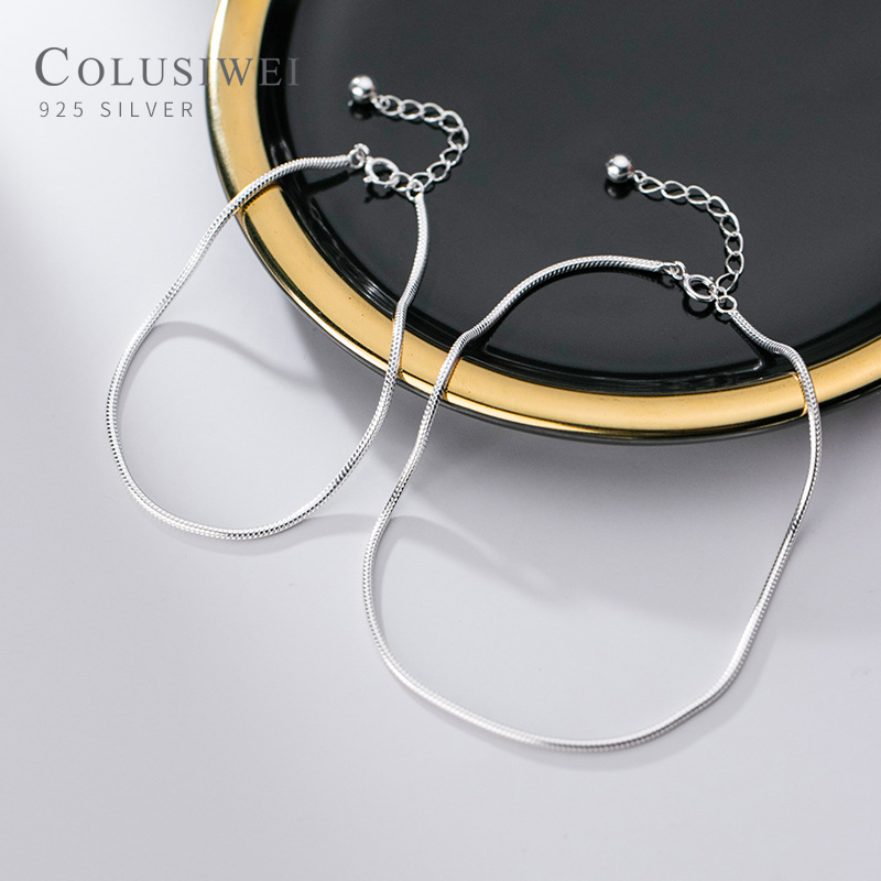 Colusiwei Trendy 925 Sterling Silver Simple Design Snake Bone Chain Bracelet or Anklet for Women Girl Link Chain Fine Jewelry
Colusiwei Trendy 925 Sterling Silver Simple Design Snake Bone Chain Bracelet or Anklet for Women Girl Link Chain Fine Jewelry