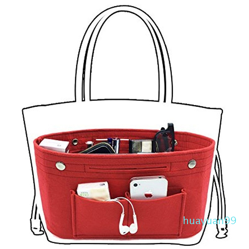 New-Cloth Inner Bags Clutch Handbag Daily Supplies Makeup Organizer Multi Pocket Shaper Luggage Bag Accessories