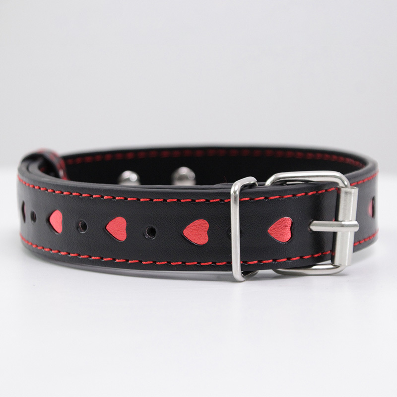 Adult Red Heart Collar Sex Toys for Couples BDSM Bondage Adjustable Slave Restraints For Women Erotic Spike Rivet Buckle choker T200813