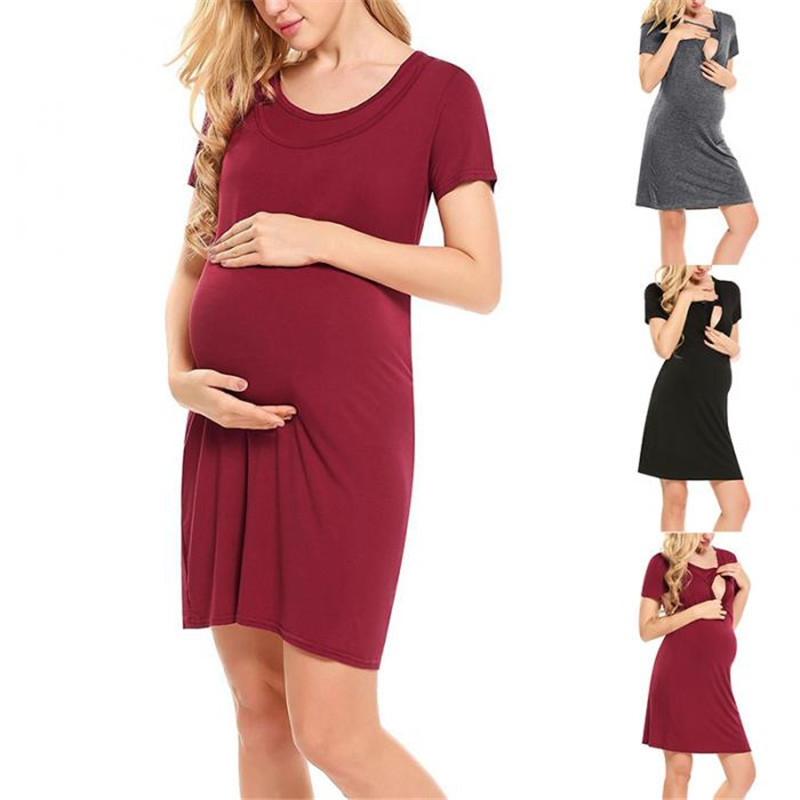 bunvel Breastfeeding Dress Short Sleeve Solid Color Maternity Dress O Neck Women's Pregnancy Nursing Clothes Summer Vestidos, Black
bunvel Breastfeeding Dress Short Sleeve Solid Color Maternity Dress O Neck Women's Pregnancy Nursing Clothes Summer Vestidos, Black