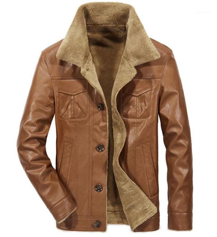 Fashion Lapel Neck Single Breasted Mens PU Coats Casual Males Clothing Solid Color Mens Designer Leather Jackets, Black
Fashion Lapel Neck Single Breasted Mens PU Coats Casual Males Clothing Solid Color Mens Designer Leather Jackets, Black
