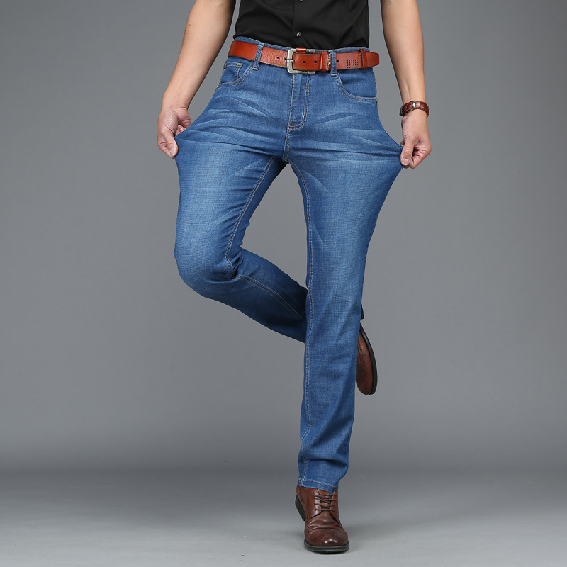 High Quality New Cotton Men Business Classic Jeans Homme Pantalones Hombre Soft Elastic Blue Denim Overalls Mens Pants, 6833
High Quality New Cotton Men Business Classic Jeans Homme Pantalones Hombre Soft Elastic Blue Denim Overalls Mens Pants, 6833
