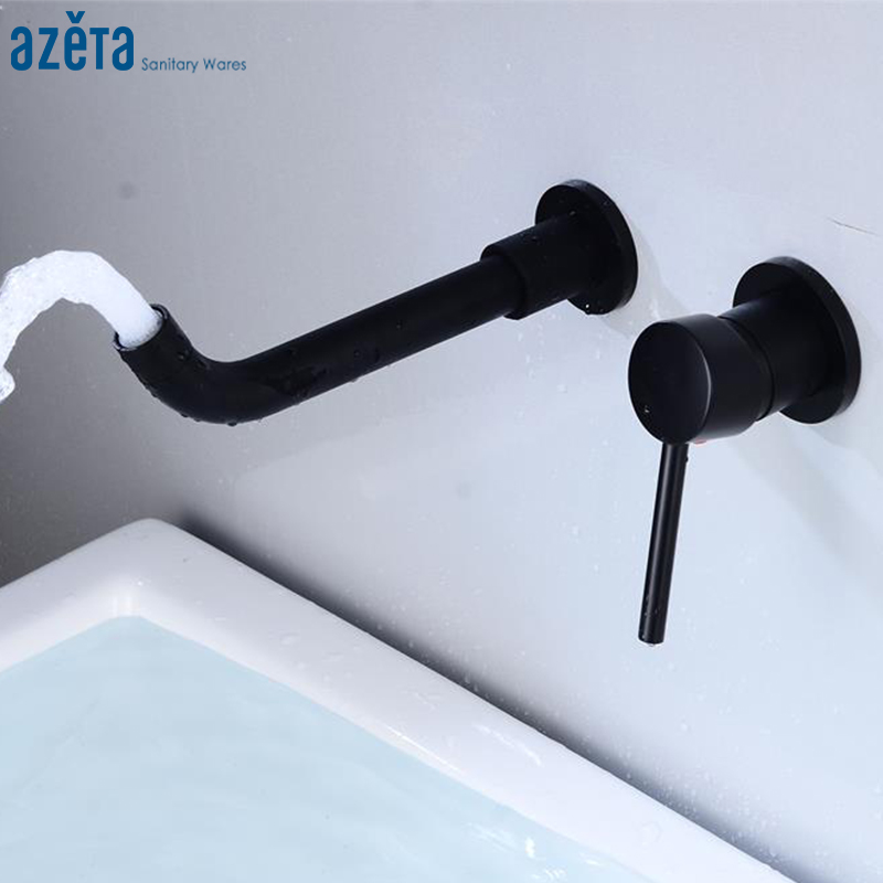 AZETA Bathroom Wall Mounted Brass Basin Faucet 2 Holes Single Handle MaBlack Basin Mixer Rotation Spout Tap 1903B-B
AZETA Bathroom Wall Mounted Brass Basin Faucet 2 Holes Single Handle MaBlack Basin Mixer Rotation Spout Tap 1903B-B