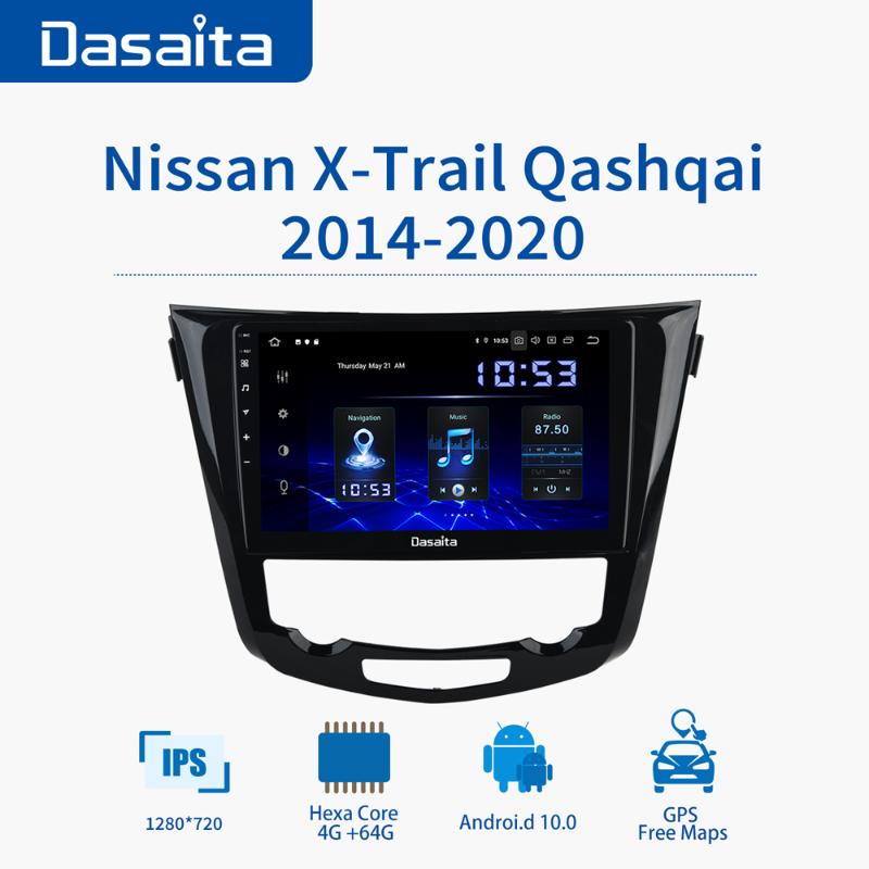 Dasaita Car radio Android 10 For X-Trail Qashqai 2014-2020 PX6 Bluetooth 5.0 4G 64G Rom 10.2 inch Wide Touch screen car dvd
Dasaita Car radio Android 10 For X-Trail Qashqai 2014-2020 PX6 Bluetooth 5.0 4G 64G Rom 10.2 inch Wide Touch screen car dvd
