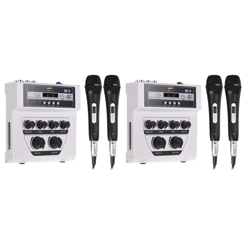 NEW-Bluetooth o DJ Mixer Home Mixer Outdoor Microphone Small with 2 Microphone White
NEW-Bluetooth o DJ Mixer Home Mixer Outdoor Microphone Small with 2 Microphone White