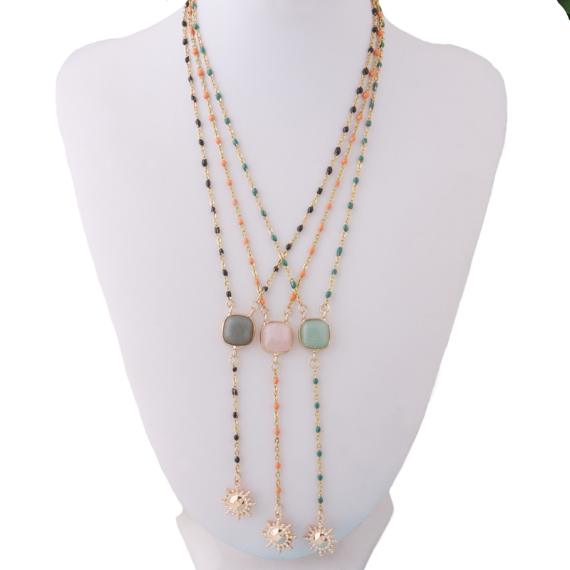 Royalhouse Stainless Steel Necklace green Natural Stone Pendant Short Necklace Woman Pink Stone Jewelry
Royalhouse Stainless Steel Necklace green Natural Stone Pendant Short Necklace Woman Pink Stone Jewelry