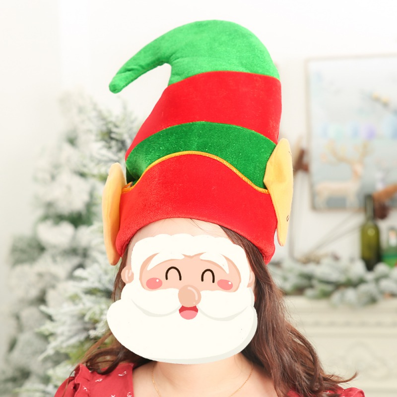 Hat for Adults Children Red And Green Striped Design Ornaments Santa Hats Party Cap Xmas Party Props
Hat for Adults Children Red And Green Striped Design Ornaments Santa Hats Party Cap Xmas Party Props