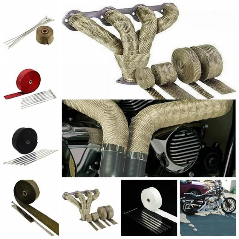 5M Titanium/Black Exhaust Heat Wrap Tape Roll For Motorcycle Fiberglass Heat Shield Tape With Stainless Ties Insulation
5M Titanium/Black Exhaust Heat Wrap Tape Roll For Motorcycle Fiberglass Heat Shield Tape With Stainless Ties Insulation