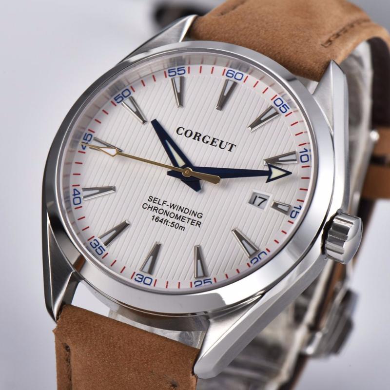 Corgeut Automatic Watch Mechanical miyota Men Leather Wrist Watches sapphire waterproof sport Casual Self Wind male Clock 3021B, Blue dial
Corgeut Automatic Watch Mechanical miyota Men Leather Wrist Watches sapphire waterproof sport Casual Self Wind male Clock 3021B, Blue dial