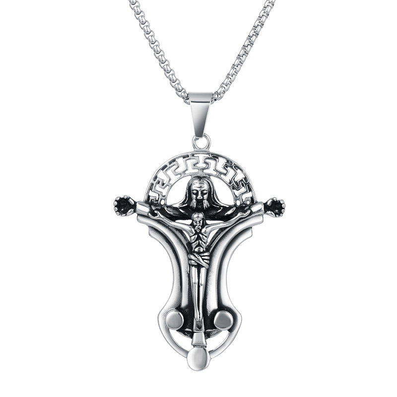 Men's Catholic Religious Jesus Pendant Necklace Stainless Steel Punk Chain Necklace jewelry for Men wholesale
Men's Catholic Religious Jesus Pendant Necklace Stainless Steel Punk Chain Necklace jewelry for Men wholesale
