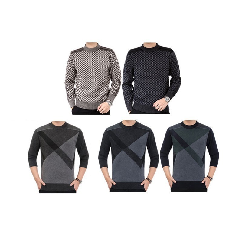 Sweater Mens Winter Thick Warm Cashmere Turtleneck Men Knitted Plaid Sweaters Slim Fit Pullover Pull Homme Classic Wool Knitwear MX200711