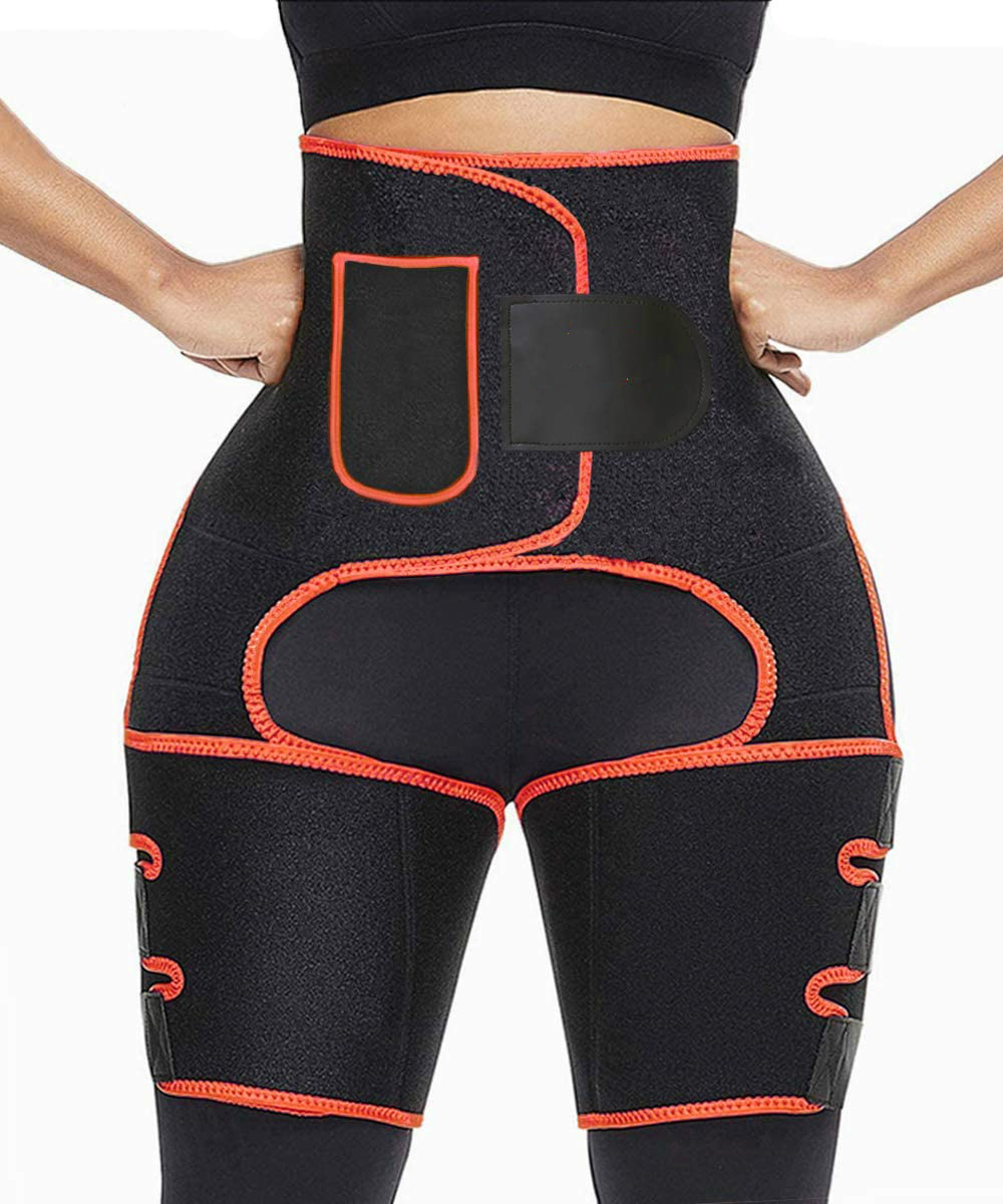 2-in-1 High Waist Thigh Trainer for Women Shapers Slim Trimmer Butt Lifter Waist Trimmer Belt Workout Fitness Leg Shapers Sauna T200526
