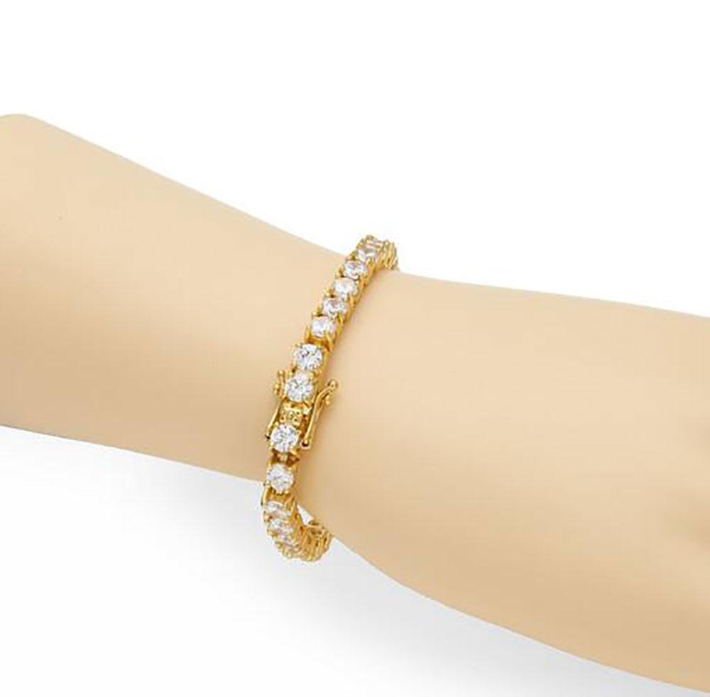3MM 4MM 5MM 7quot 8quot 9quot Silver Gold Rosegold 5A Cubic Zirconia Iced Braclets Bling Chain Hiphop Tennis AnkletBracelet