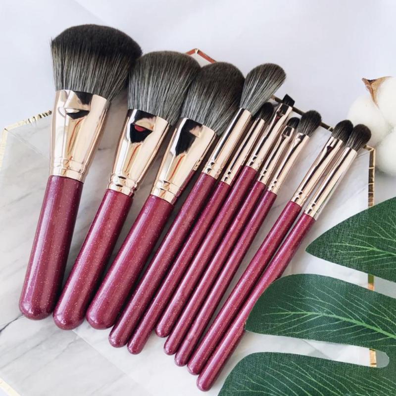 10pcs Makeup Brushes Set Powder Foundation Eyeshadow Make Up Brushes Cosmetics Soft
