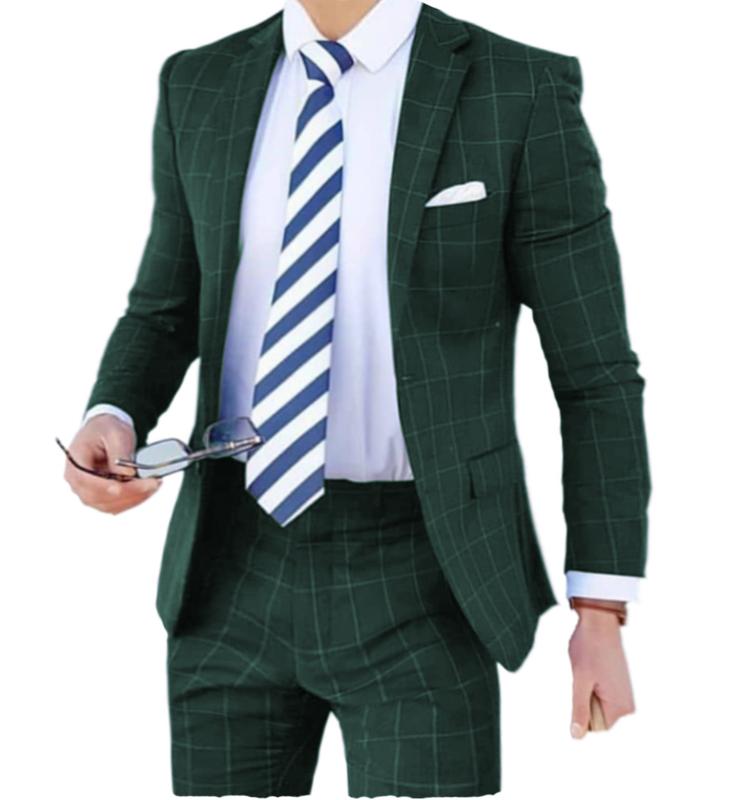 Latest Design Green Plaid Men Wedding Suits Fashion Check Suit 2 pieces Men Vintage Prom Banquet Vintage Tuxedo (Blazer+Pants, Custom made
Latest Design Green Plaid Men Wedding Suits Fashion Check Suit 2 pieces Men Vintage Prom Banquet Vintage Tuxedo (Blazer+Pants, Custom made