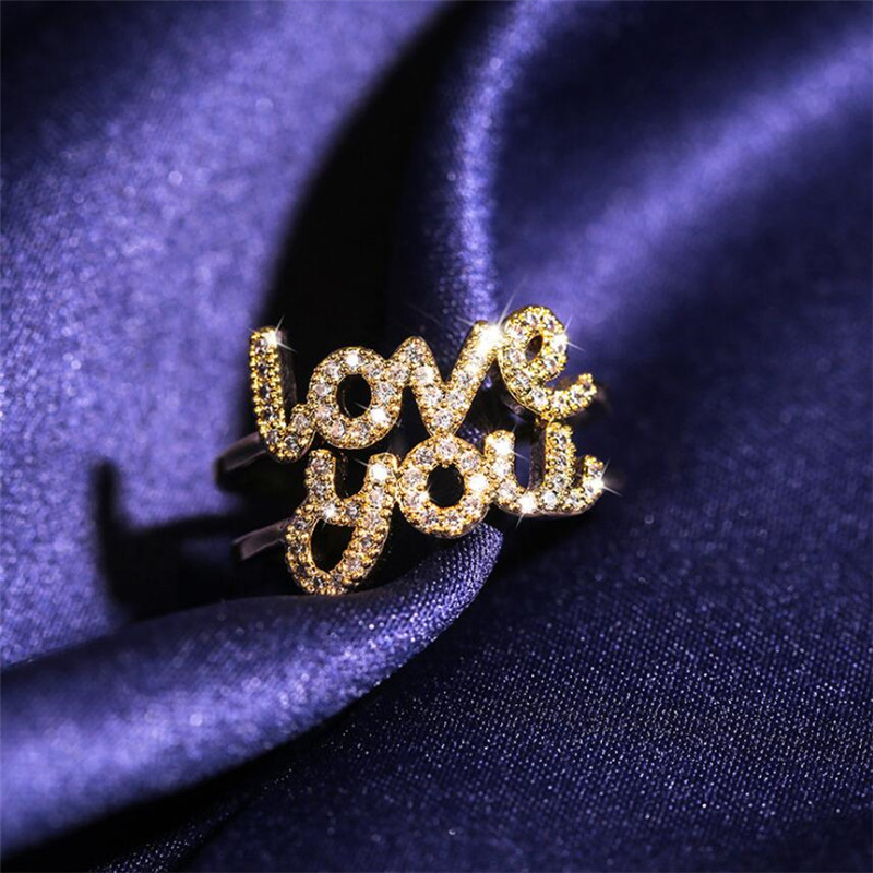 Sterg Sier & Gold Filled Women's White Sapphire Love Ring