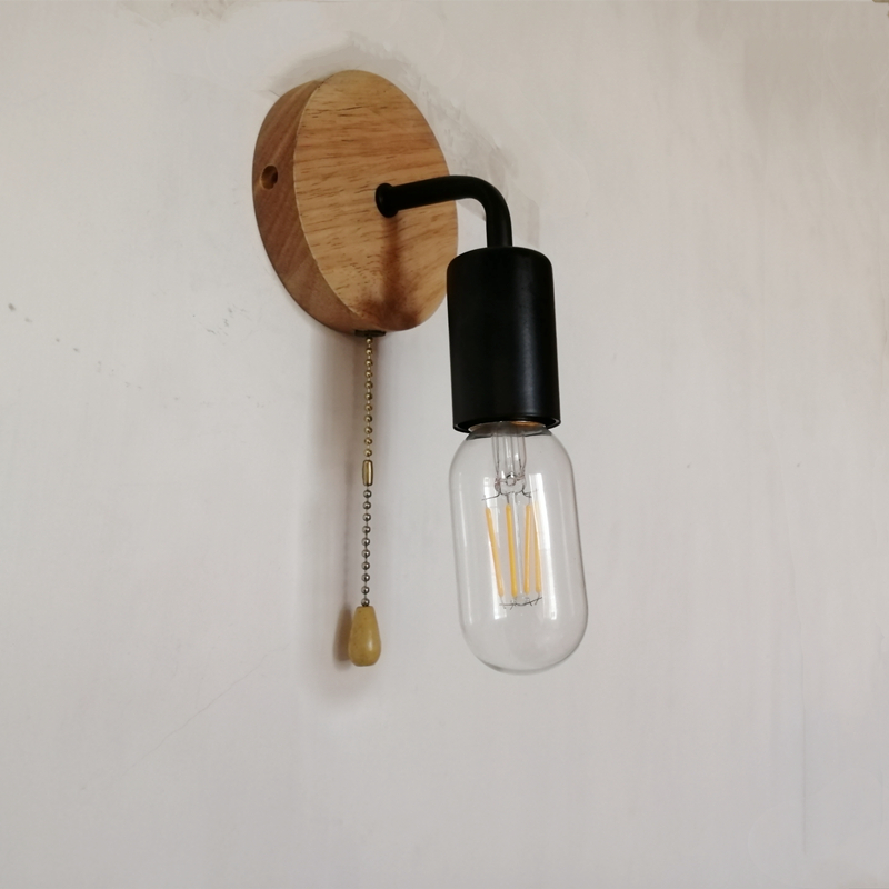 Contracted LED Sconce Nordic Wood Wall Lamp with Switch for Loft Bedroom Home Light Fixture Retro Wall Light Decor Edison Lamp
Contracted LED Sconce Nordic Wood Wall Lamp with Switch for Loft Bedroom Home Light Fixture Retro Wall Light Decor Edison Lamp