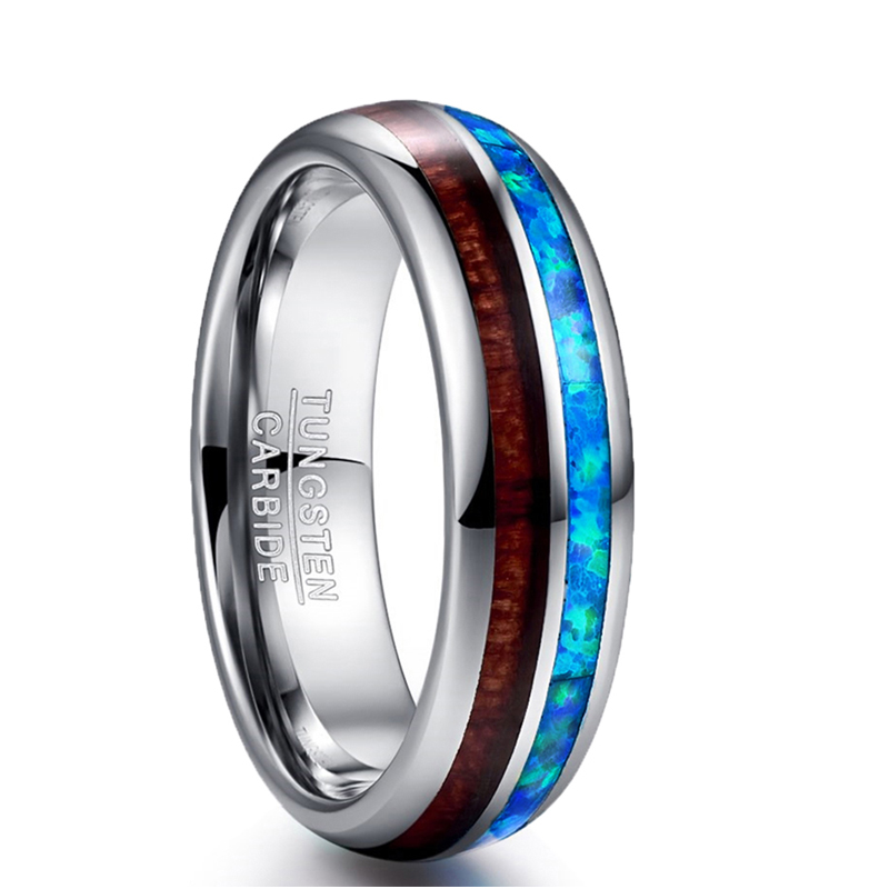 junerain nuncad new arrival 6mm wood tungsten carbide men ring size 7-12 polished natual opal acacia ring female engagement jewelry gift, Silver
junerain nuncad new arrival 6mm wood tungsten carbide men ring size 7-12 polished natual opal acacia ring female engagement jewelry gift, Silver