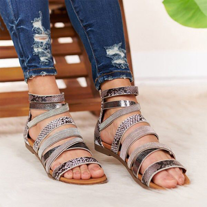 Women Leopard Flat Sandals Woman Zip Shoes Female Fashion Sexy Cross Band Snake Pattern Flats Ladies 2020 Footwear Plus Size 43, Serpentine
Women Leopard Flat Sandals Woman Zip Shoes Female Fashion Sexy Cross Band Snake Pattern Flats Ladies 2020 Footwear Plus Size 43, Serpentine