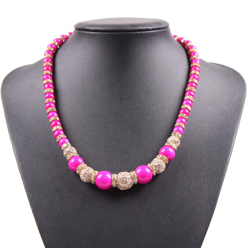 New Fashion Crystal Alloy Ball -ball Necklace Resin Bead Glass Rhinestone Necklace Jewelry for Women
New Fashion Crystal Alloy Ball -ball Necklace Resin Bead Glass Rhinestone Necklace Jewelry for Women