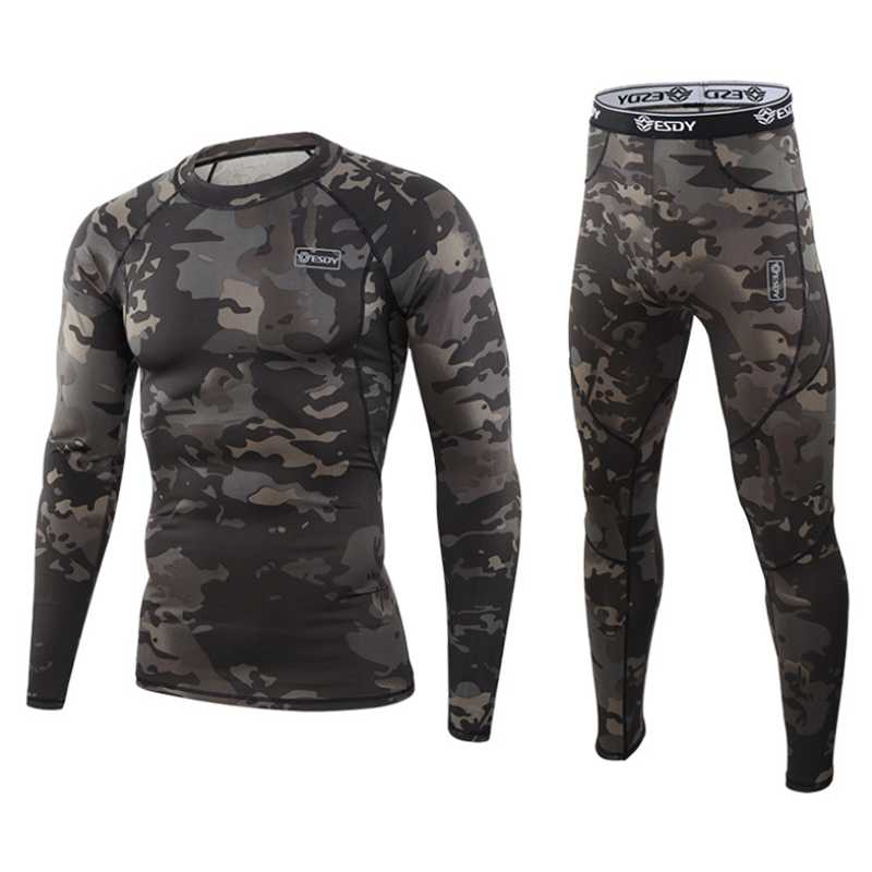 Men Underwear Sets Fitness Sweat Quick Drying Camouflage Thermo Underwear Sports Outdoor Training Running Cycling Camo Clothing, Jungle camo 
Men Underwear Sets Fitness Sweat Quick Drying Camouflage Thermo Underwear Sports Outdoor Training Running Cycling Camo Clothing, Jungle camo