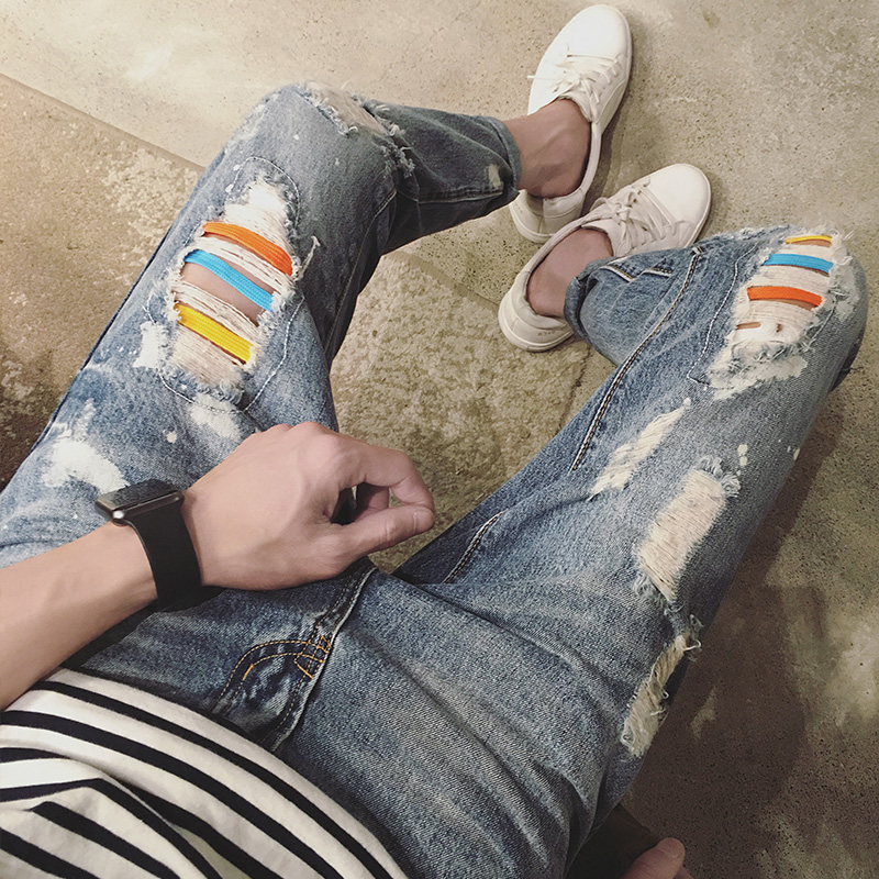 M-XXL!!! 2020 In the spring of the new han edition fashion teenagers ripped jeans male restoring ancient ways, Blue
M-XXL!!! 2020 In the spring of the new han edition fashion teenagers ripped jeans male restoring ancient ways, Blue