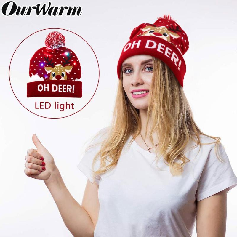OurWarm Led Knitted Christmas Hat Kids Adults Light Up LED Beanie Christmas Hat Santa for the New Year Decorative Party Hats
OurWarm Led Knitted Christmas Hat Kids Adults Light Up LED Beanie Christmas Hat Santa for the New Year Decorative Party Hats