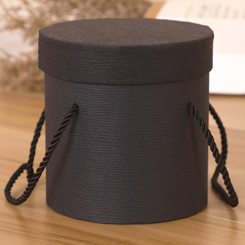 Gift Wrap Round Flower Paper Box Lid Hug Bucket Packaging Candy Storage ForHome Party Wedding Decor DIY