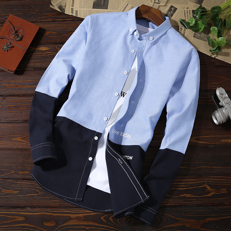Spring and autumn new casual Oxford spinning shirt male long sleeves skinny men lining clothes tide, Navy blue
Spring and autumn new casual Oxford spinning shirt male long sleeves skinny men lining clothes tide, Navy blue