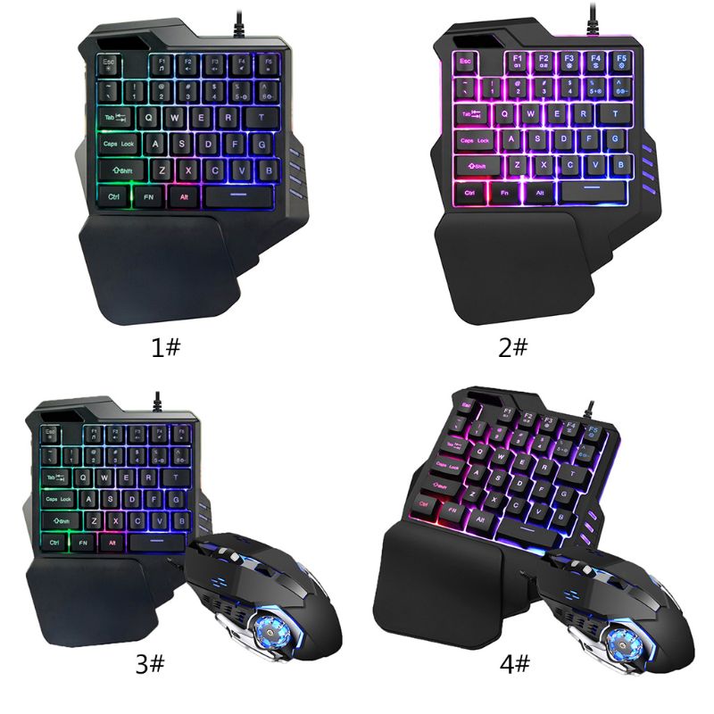 Portable One-Handed Gaming Keyboard RGB Backlit Mini Gaming Keypad Ergonomic Game Controller for PC PS4 X-box Gamer
Portable One-Handed Gaming Keyboard RGB Backlit Mini Gaming Keypad Ergonomic Game Controller for PC PS4 X-box Gamer
