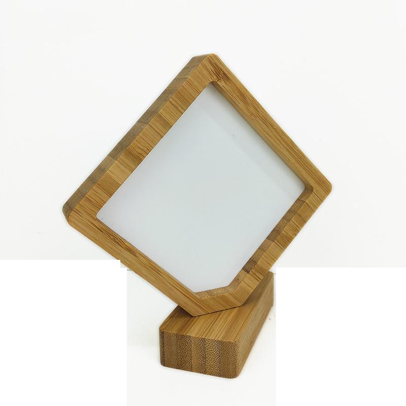 thermal transfer photo frame 4 styles bamboo crafts sublimation blank picture rahmen for Christmas gifts Desktop Decoration H260306